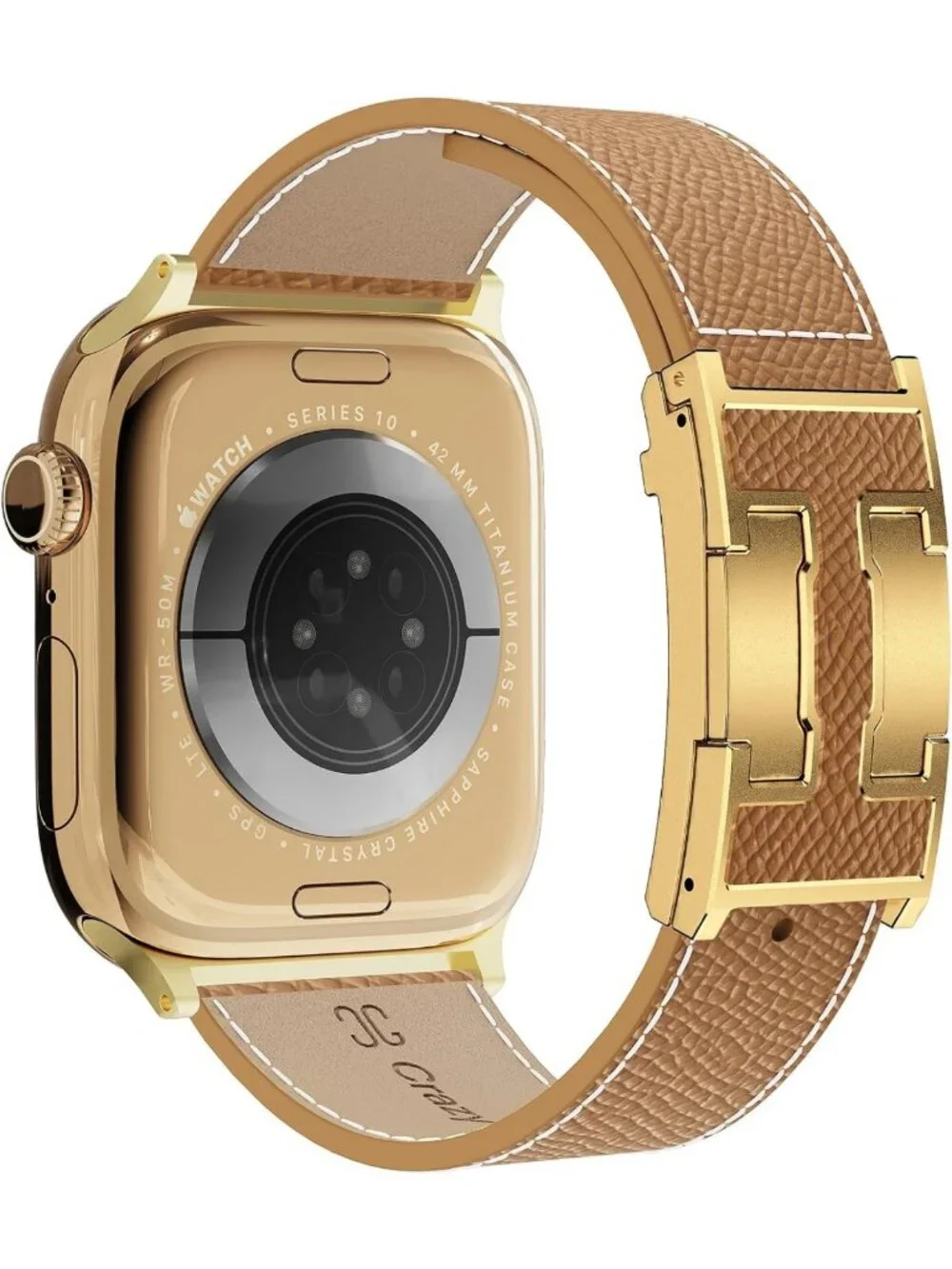 Stylish Genuine Leather Apple Watch Band for Women | H Buckle, Compatible